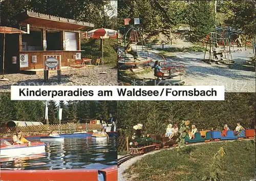 Fornsbach Kinderparadies am Waldsee Spielplatz Minibahn Kat. Murrhardt