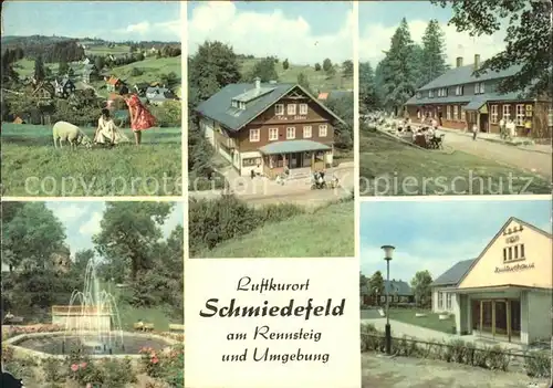 Schmiedefeld Rennsteig Blick auf Vesser Filmbuehne Stutenhaus Kulturhaus Kuranlagen Kat. Schmiedefeld Rennsteig