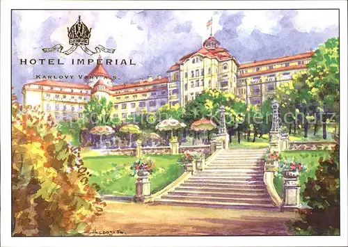 Karlovy Vary Lazensky Hotel Imperial Kuenstlerkarte / Karlovy Vary /