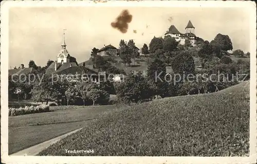 Trachselwald Ortsansicht mit Kirche Kat. Trachselwald