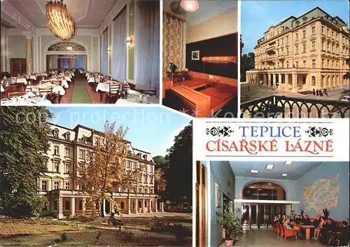 Teplice Cisarske Lazne Speisesaal Zimmer Empfangshalle Kat. Teplice