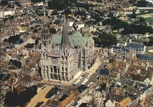 Chartres Eure et Loir Cathedrale vue aerienne Kat. Chartres