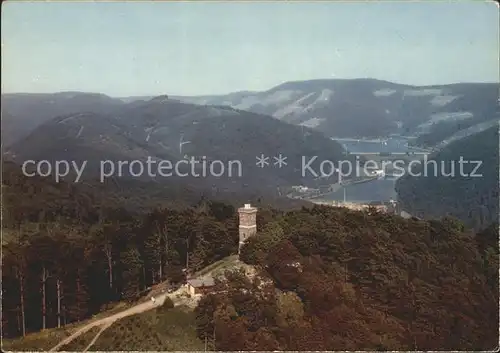 Bad Lauterberg Bismarckturm mit Odertalsperre Kat. Bad Lauterberg im Harz