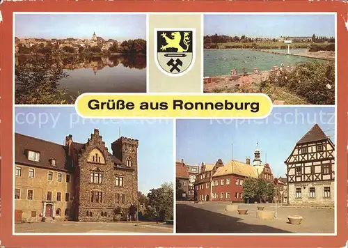 Ronneburg Thueringen Teilansicht Sommerbad Schloss  Rathaus Kat. Ronneburg Thueringen