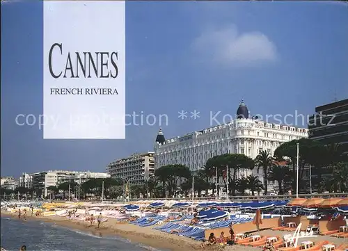 Cannes Alpes Maritimes Farniente sur les plages de la Croisette Kat. Cannes