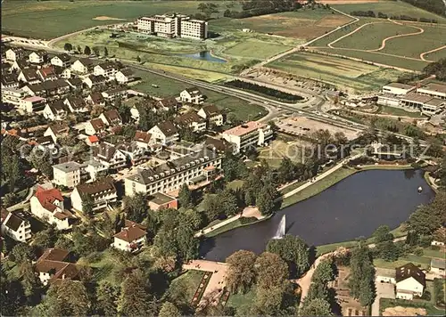 Bad Meinberg Kurparksee Sanatorien Kurklinik Park Fliegeraufnahme Kat. Horn Bad Meinberg