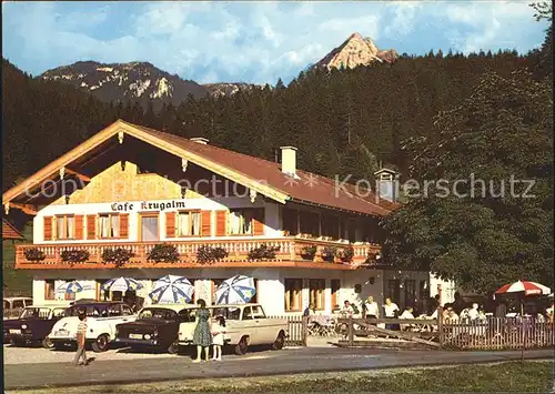 Wendelstein Berg Cafe Krugalm zwischen Hammer und Geitau Kat. Bayrischzell
