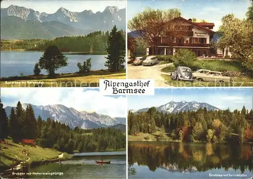 Kruen Alpengasthof Barmsee Karwendel Grubsee Wettersteingebirge Kat. Kruen