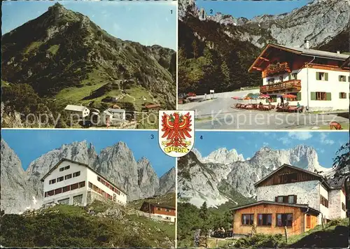 Wilder Kaiser Stripsenjochhaus Griessneralm Gruttenhuette Gaudeamushuette Kat. Wildermieming