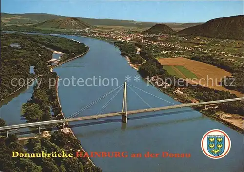 Hainburg Donau Fliegeraufnahme Donaubruecke Kat. Hainburg a.d.Donau