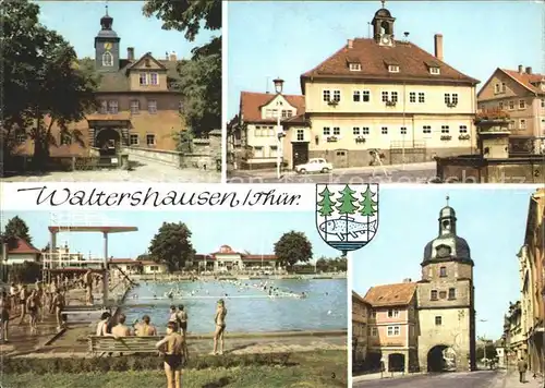 Waltershausen Gotha Schwimmbad Schloss Tenneberg Nikolaustor Kat. Waltershausen