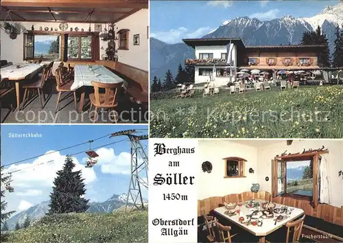 Oberstdorf Berghaus am Soeller Soellereckbahn Fischerstuebe Kat. Oberstdorf