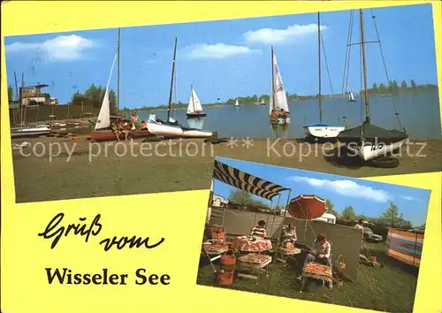 Wissel Campingplatz Wisseler See Segelboot Kat. Kalkar