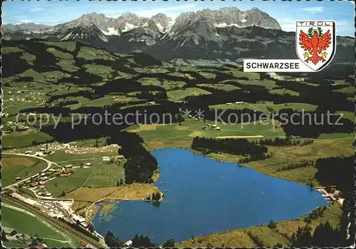 Schwarzsee Tirol Fliegeraufnahme Kat. Kitzbuehel