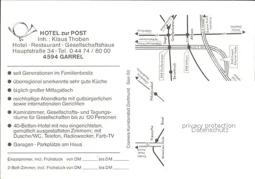 Garrel Hotel zur Post  Kat. Garrel