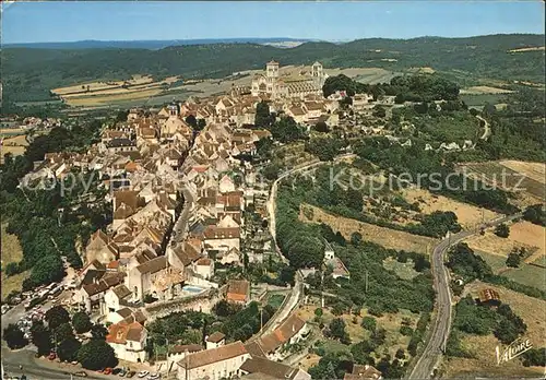 Vezelay Fliegeraufnahme Sainte Madeleine Fosses Kat. Vezelay