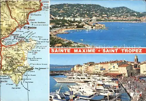Sainte Maxime sur Mer Var Saint Tropez Plage Croisette Ville port les quais Kat. Sainte Maxime