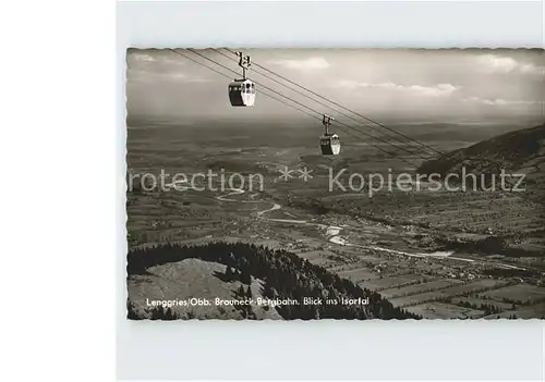 Lenggries Brauneck Bergbahn Blick ins Isartal Kat. Lenggries