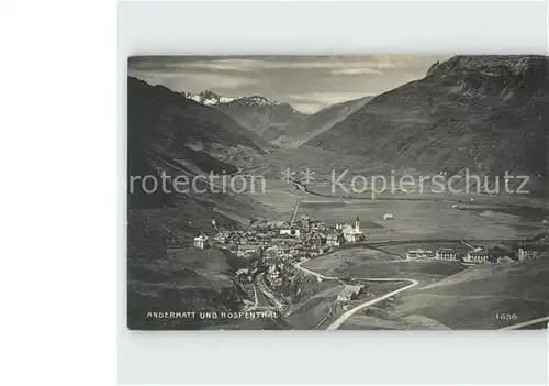 Andermatt und Hospental Panorama Kat. Andermatt