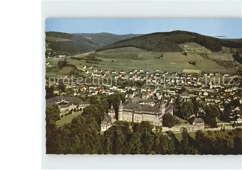Berleburg Bad Totalansicht mit Schloss Kat. Bad Berleburg
