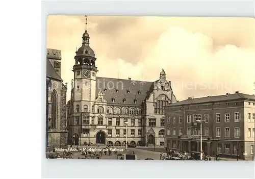 Koethen Anhalt Marktplatz mit Rathaus Kat. Coethen