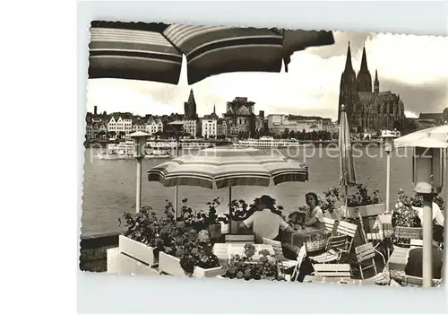 Koeln Rhein Rheinufer und Dom Kat. Koeln