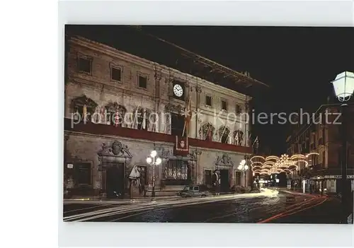 Palma de Mallorca Fachada Ayuntamiento Vista nocturna Kat. Palma de Mallorca