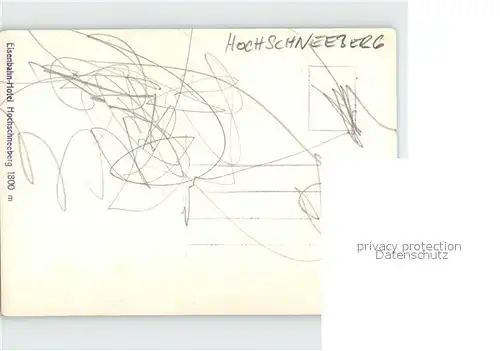 Hochschneeberg Eisenbahnhotel Hochschneeberg Kat. Puchberg am Schneeberg