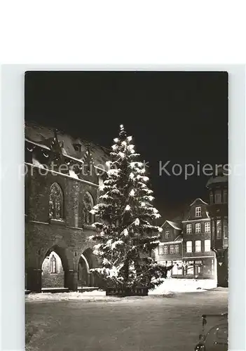 Goslar Winterabend am Rathaus Kat. Goslar