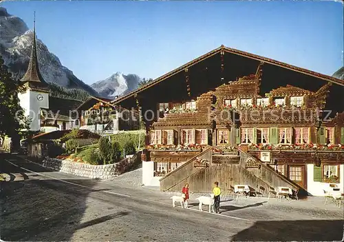 Gsteig Hotel Baeren mit Oldenhorn Kat. Gsteig