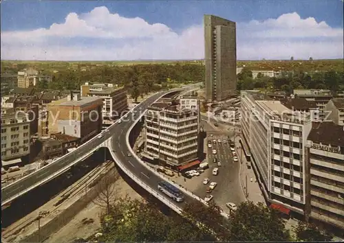 Duesseldorf Auto  Hochstrasse Thyssen Haus Fliegeraufnahme Kat. Duesseldorf