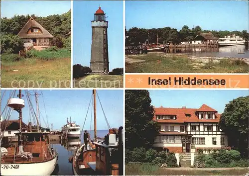 Insel Hiddensee Kloster Fischerhaus Anlegestelle Hafen Kat. Insel Hiddensee