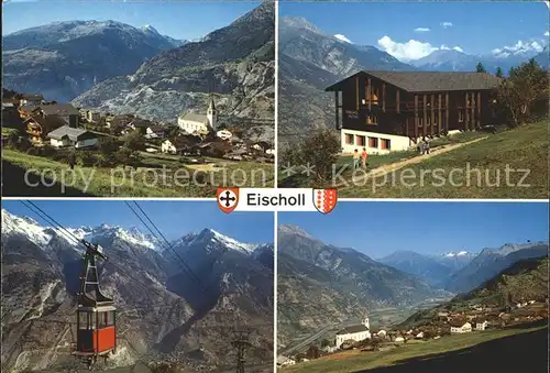 Eischoll Balmhorn Bietschhorn Metjen Rhonetal Seilbahn Kat. Eischoll