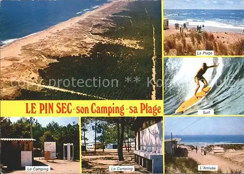 Naujac sur Mer Le Pin Sec Camping Plage Kat. Naujac sur Mer