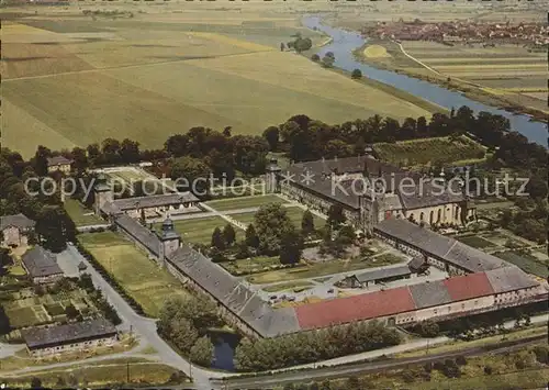 Hoexter Weser Schloss Corvey Fliegeraufnahme Kat. Hoexter