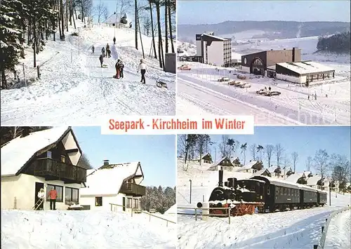 Kirchheim Hessen Winterlandschaft Dampflokomotive Kat. Kirchheim