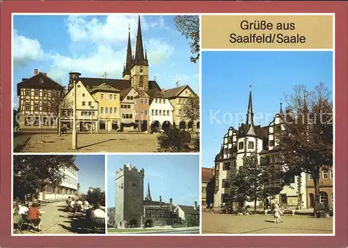 Saalfeld Saale Darrtor Rathaus Markt Kat. Saalfeld