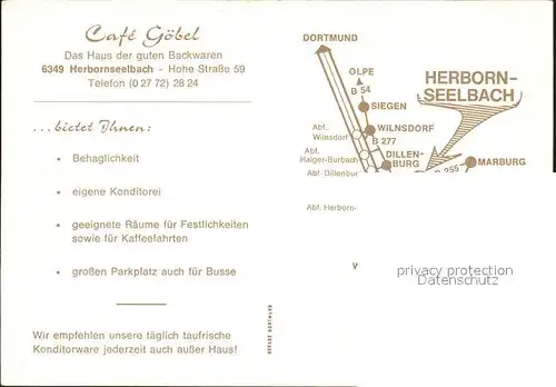 Herborn Hessen Cafe Goebel Kat. Herborn
