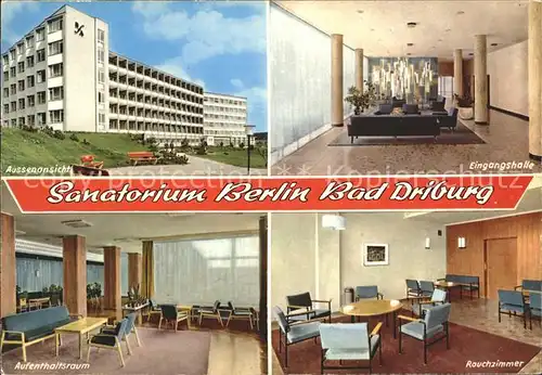 Bad Driburg Sanatorium Berlin Aufenthaltsraum Rauchzimmer Kat. Bad Driburg