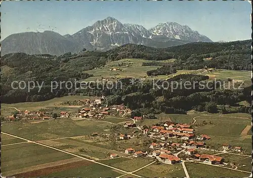 Ainring Fliegeraufnahme mit Staufen und Zwiesel Kat. Ainring