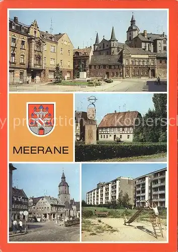 Meerane Gasthaus Schwanenfeld Ernst Thaelmann Platz Franz Mehring Platz Kat. Meerane