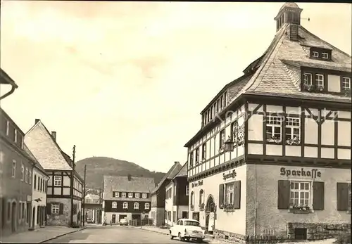 Geising Erzgebirge Hauptstrasse mit Geisingberg Kat. Geising Osterzgebirge