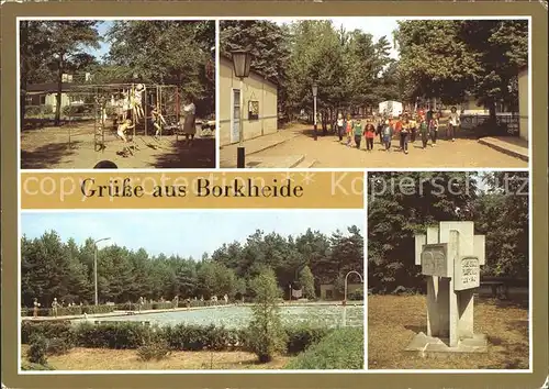 Borkheide Kindergarten Schwimmbad Hans Grade Denkmal Kat. Borkheide