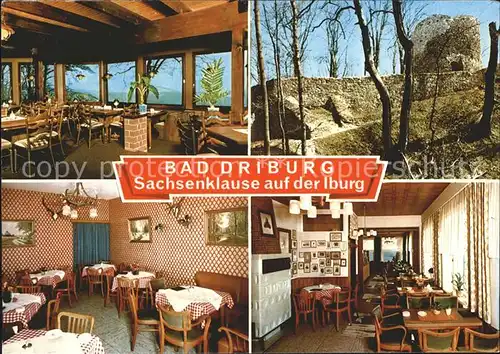 Bad Driburg Cafe Restaurant Sachsenklause auf Iburg Kat. Bad Driburg