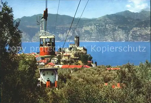 Malcesine Lago di Garda Scaligero Schloss Seilbahn Kat. Malcesine