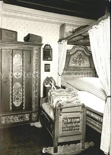 Feuchtwangen Heimatmuseum Schlafzimmer Kat. Feuchtwangen