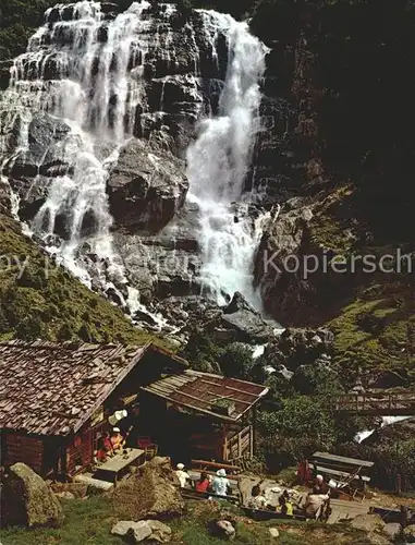 Stubaital Graba Wasserfall und Graba Alm Kat. Neustift im Stubaital