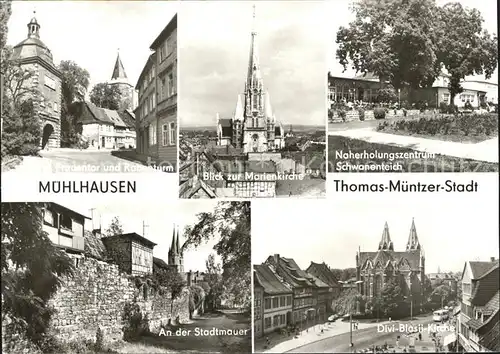 Muehlhausen Thueringen Thomas Muentzer Stadt Marienkirche Frauentor Divi Blasii Kirche Kat. Muehlhausen Thueringen