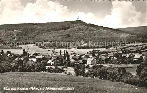 Eschwege Blick zum Meissner mit Schwalbenthal und Kalbe Kat. Eschwege