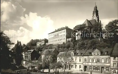 Adorf Vogtland Teilansicht Kirche Kat. Adorf